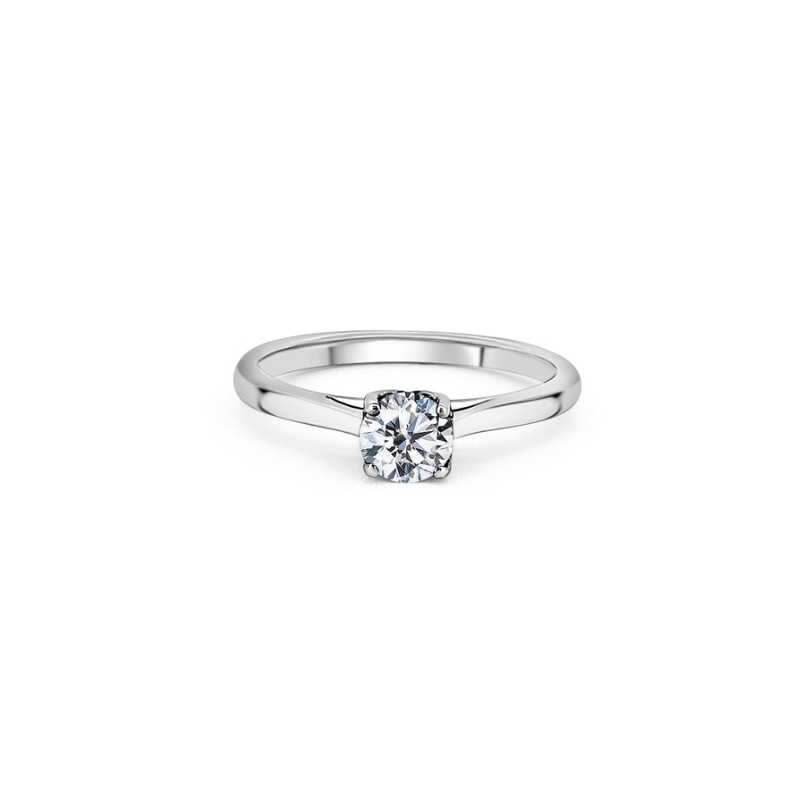 Platinum 4 Claw 0.50ct Diamond Solitaire Engagement Ring