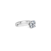 Platinum 2.00ct Lab Diamond Solitaire Engagement Ring With Hidden Halo