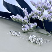 18ct White Gold And Round Brilliant Cut Diamond Stud Earrings