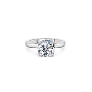 Platinum 2.00ct Lab Diamond Solitaire Engagement Ring With Hidden Halo