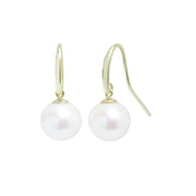 9ct Yellow Gold Pearl Drop Earrings