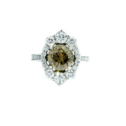 Platinum Whiskey Diamond Ring
