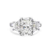 Platinum Lab Grown Diamond Radiant Cut Ring