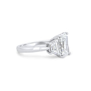 Platinum Lab Grown Diamond Radiant Cut Ring