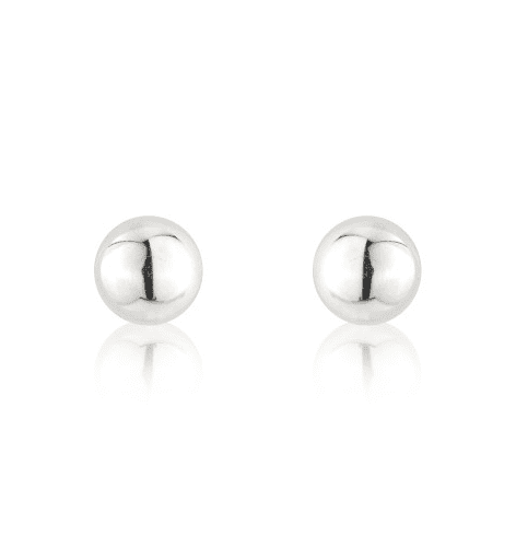 9ct White Gold Ball Stud Earring