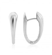 9ct White Gold Tapered Earrings