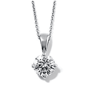 18ct White Gold Lab Grown 2ct Diamond Solitaire Pendant