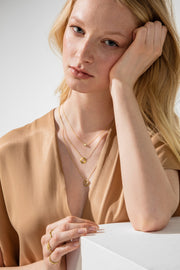 Manu Silver And 22ct Yellow Gold Interlocking Circle Necklace