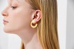 Manu Silver And 22ct Yellow Gold Circle Earrings
