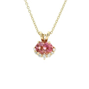 New Pretty Pink Tourmaline And Diamond Pendants