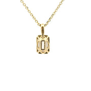 Yellow Gold Emerald Cut Lab Grown Diamond Pendant