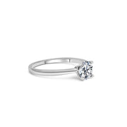 Platinum And 0.90cts Diamond Solitaire  Engagement Ring