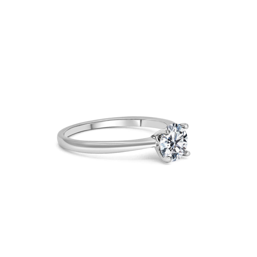 Platinum And 0.90cts Diamond Solitaire  Engagement Ring