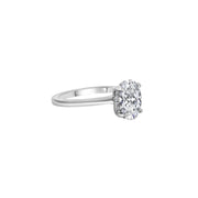 Platinum 2ct Oval Diamond Solitaire Engagement Ring