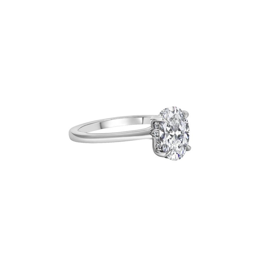 Platinum 2ct Oval Diamond Solitaire Engagement Ring