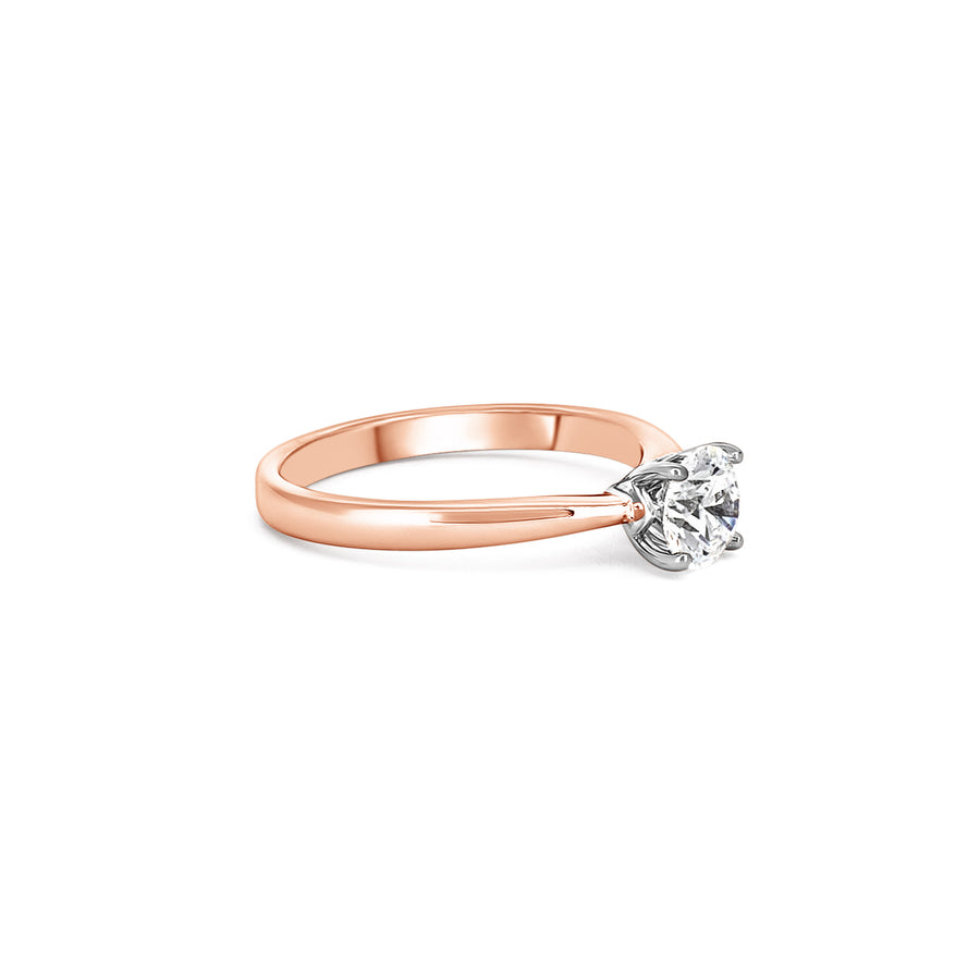 Rose Gold 0.70cts Diamond Solitaire Engagement Ring