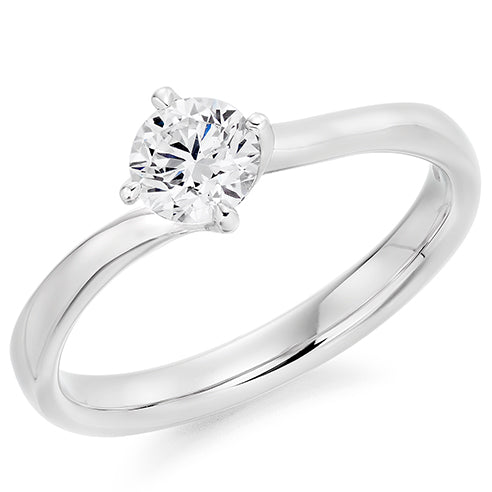 Solitaire Twist Engagement Ring