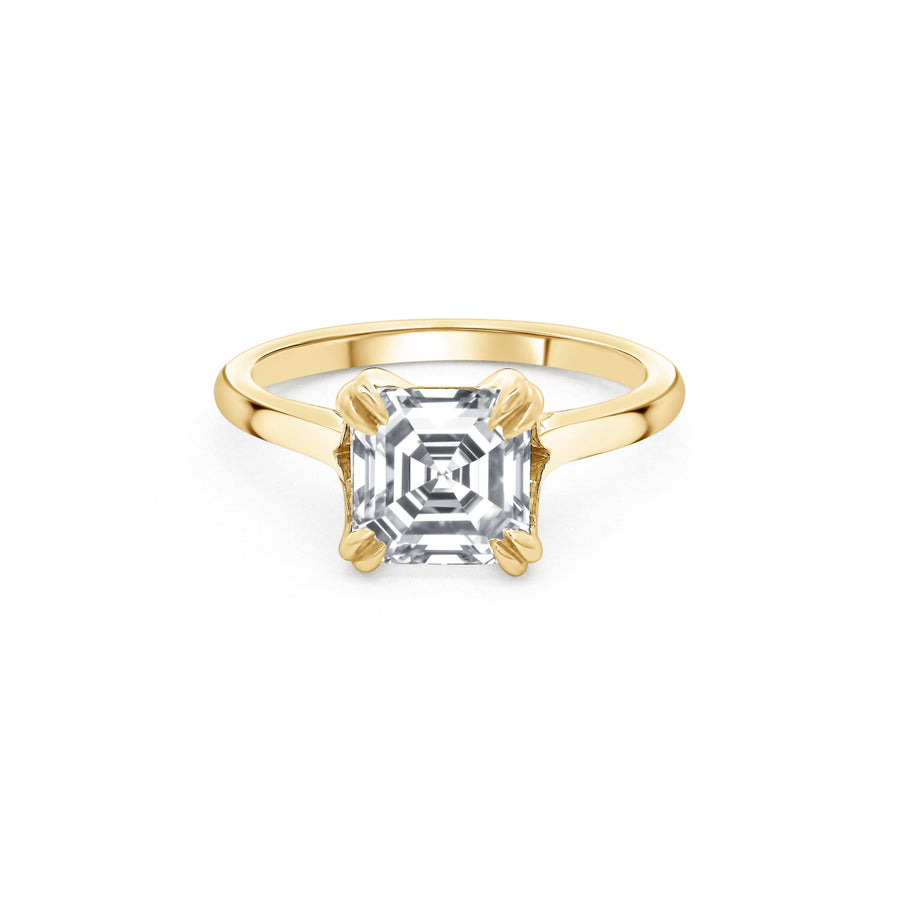 18ct yellow gold solitaire with 2.01ct Lab Grown Asscher Cut Diamond Engagement Ring