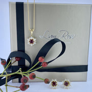 18ct Yellow Gold, Ruby And Diamond Stud Earrings