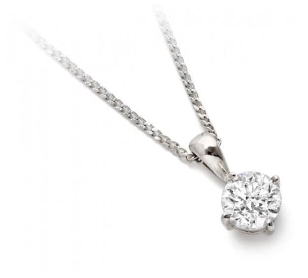 18ct White Gold 1.50ct Lab Grown Diamond Pendant