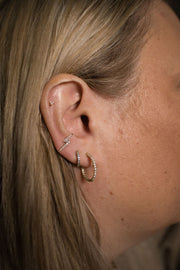 18ct Gold Diamond Hoop Earrings