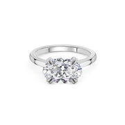 Platinum Lab Grown Oval Diamond Engagement Ring