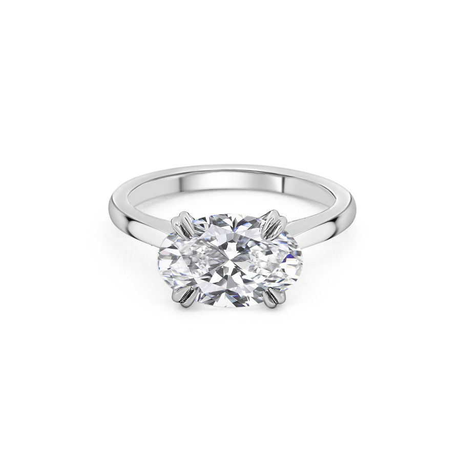Platinum Lab Grown Oval Diamond Engagement Ring