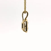 Yellow Gold Emerald Cut Lab Grown Diamond Pendant