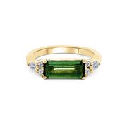 9ct Gold Tourmaline & Diamond Ring