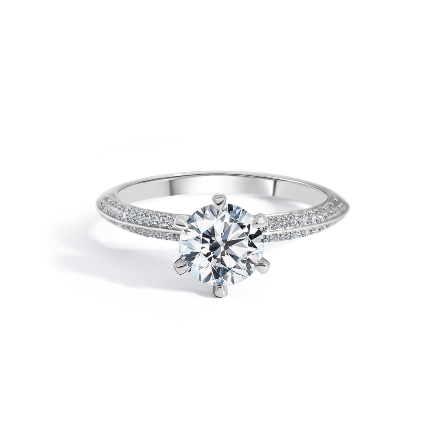 Platinum Knife Edge Solitaire Engagement Ring