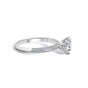 Platinum Knife Edge Solitaire Engagement Ring