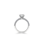 Platinum Knife Edge Solitaire Engagement Ring