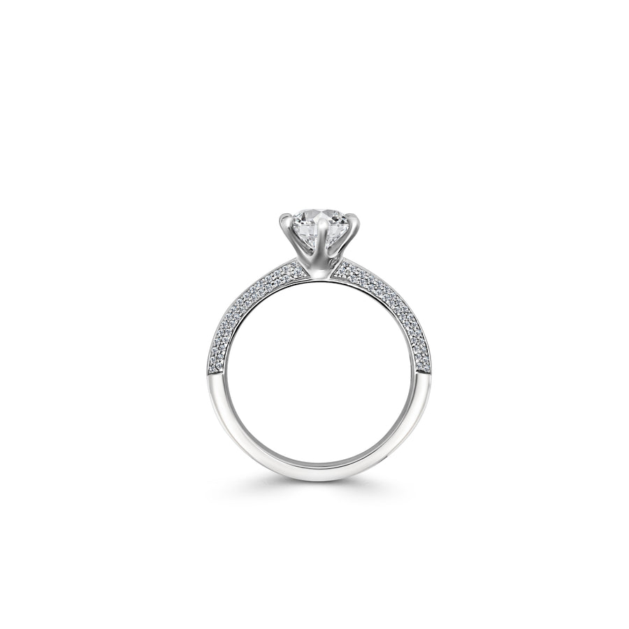 Platinum Knife Edge Solitaire Engagement Ring
