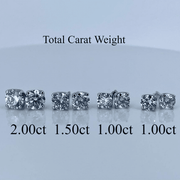 Lab Diamond Stud Earrings 2.00ct Total