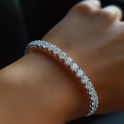 18ct White Gold Diamond Tennis Bracelet
