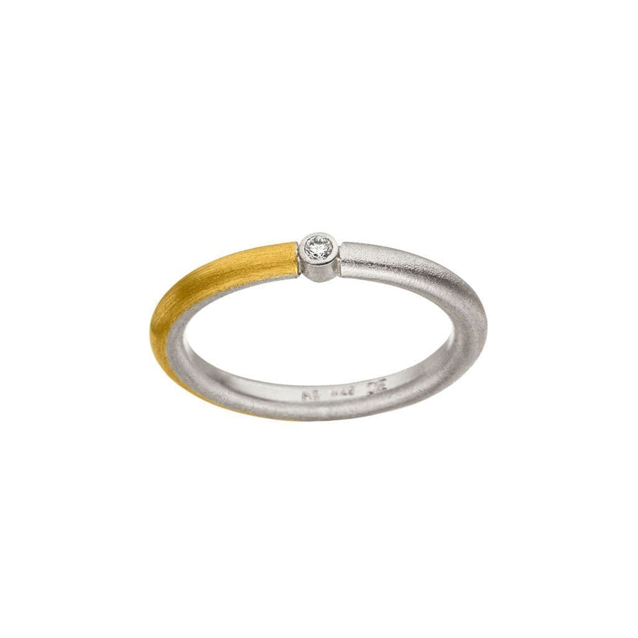 Manu 22ct Yellow Gold, Silver And Diamond Dress Ring