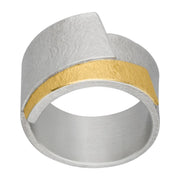 Manu Silver And 22ct Yellow Gold Ring