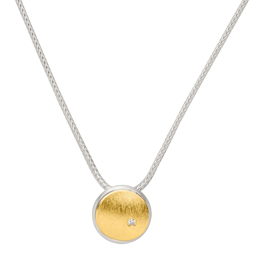 Manu Sterling Silver & 22ct Yellow Gold Necklace