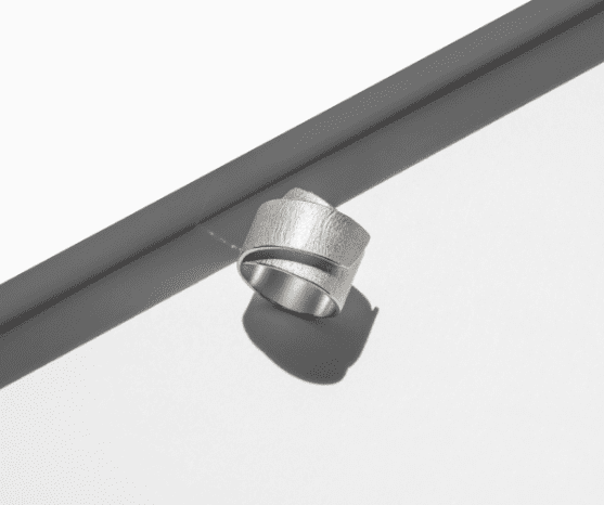 Manu Sterling Silver And 22ct Yellow Gold Ring