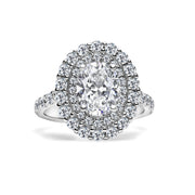 Oval Double Halo Engagement Ring