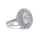 Oval Double Halo Engagement Ring