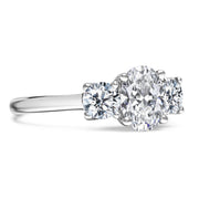 Oval Trilogy Engagement Ring