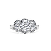 2.00ct Oval Trilogy Engagement Ring