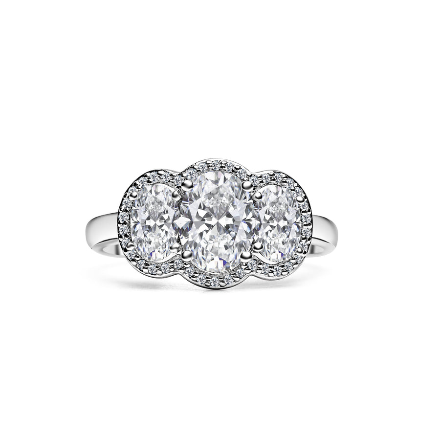 2.00ct Oval Trilogy Engagement Ring