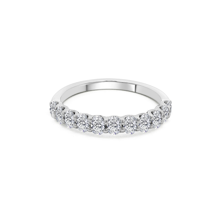 Platinum Oval Lab Grown Diamond Eternity Ring