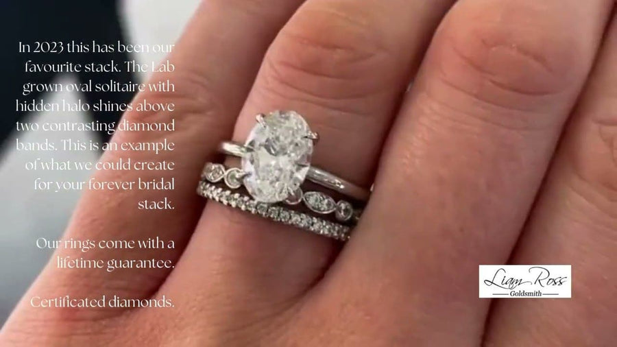 Platinum 2ct Oval Diamond Solitaire Engagement Ring