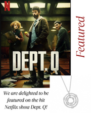 ✨ Featured in Netflix's Dept.Q ✨ Ladies 18ct White Gold And Diamond Circles Pendant