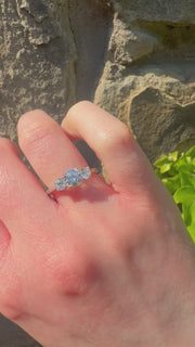 Trilogy Round Brilliant Cut Diamond Engagement Ring