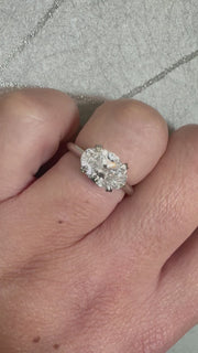 Platinum Lab Grown Oval Diamond Engagement Ring