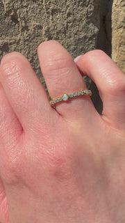 The Moon & Stars Opal And Diamond Ring